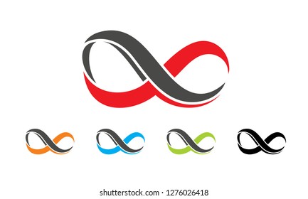 Vector unreal symbol of infinity. Infinite loops template design