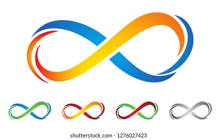 Vector unreal symbol of infinity. Infinite loops template design