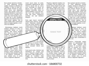 Vector unsharp newspaper with empty place for your text or advertisement