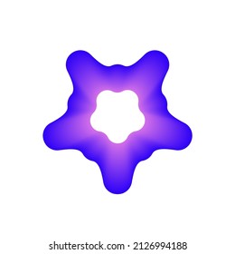 Vektorungewöhnliches blau-violettes Logo oder Design-Element auf weißem Hintergrund