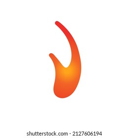 Elemento vectorial inusual de diseño o logotipo con un gradiente sobre fondo blanco. Logotipo de incendio