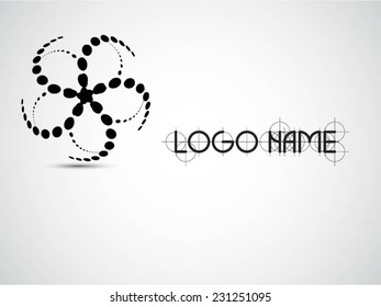 Vector Unusual Halftone Dots Isolated on White Background . Logo Design