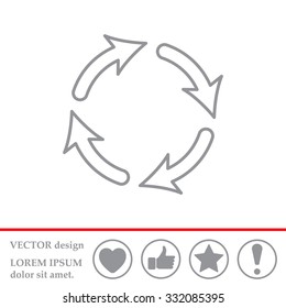 Vector update line icon