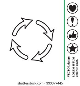 Vector update line icon