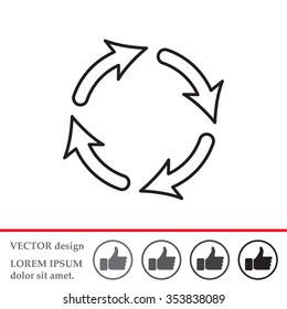 Vector update line icon