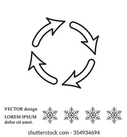 Vector update line icon