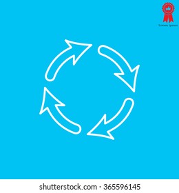 Vector update line icon