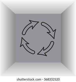 Vector update line icon