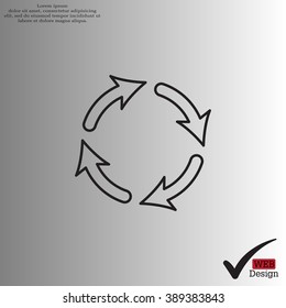 Vector update line icon