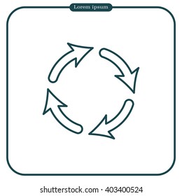 Vector update line icon