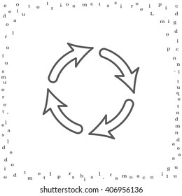 Vector update line icon