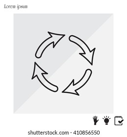 Vector update line icon