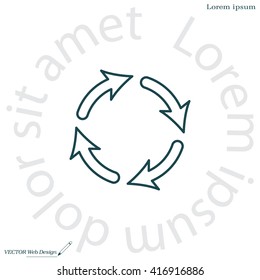 Vector update line icon
