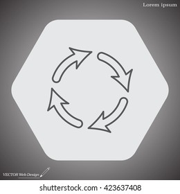 Vector update line icon