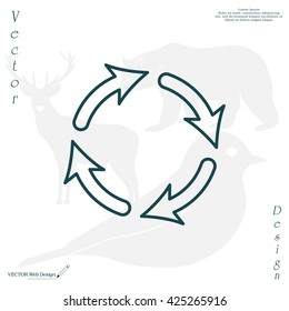 Vector update line icon