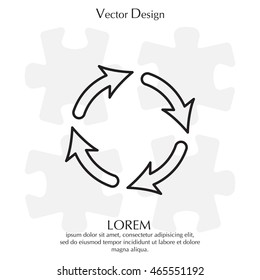 Vector update line icon