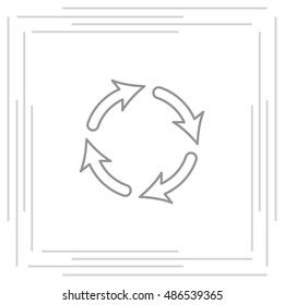 Vector update line icon