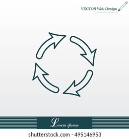 Vector update line icon