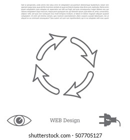 Vector update line icon