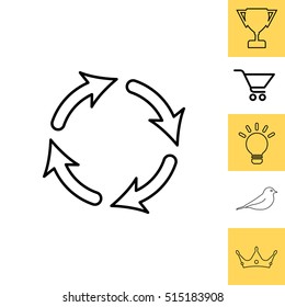 Vector update line icon
