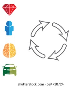 Vector update line icon