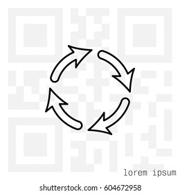 Vector update line icon