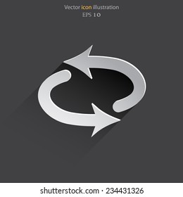 Vector update web icon. Eps 10.