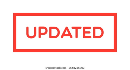 Vector Updated Label on White Background