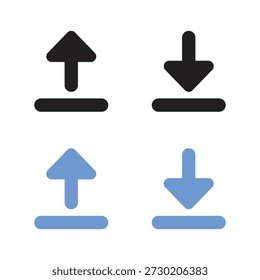 Symbolsatz für Vektorhoch- und -download