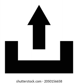 Vector Upload File Glyph Icon Design
