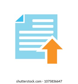 Vector Upload File Icon - File Document Symbol - Illustration