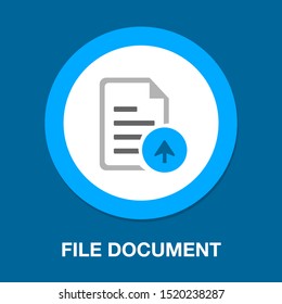 Vector Upload file icon - file document symbol - document arrow illustration
