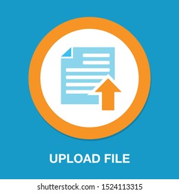 Vector Upload file icon - file document symbol - illustration