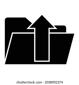 Vector Upload Glyph Icon Design
