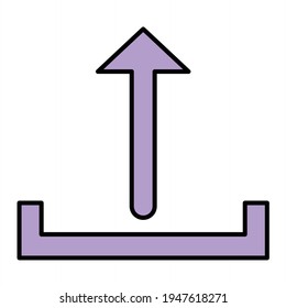 Vector Upload Outline Icon Design

