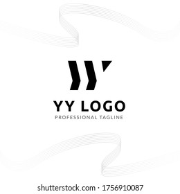 Vector Uppercase Letter  Negative Space Logo Design Template. 
