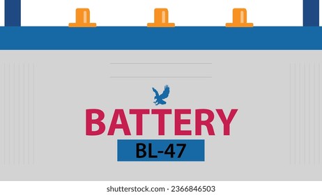 Vector of UPSCar Battery colored 