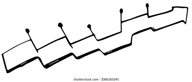 Vector Upward Arrow And Hairpins On White Background. The Growth Of Assets, Cryptocurrencies, Stocks. Vector Upward Movement Sign.