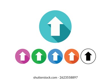 Vector Upward Direction Arrows for Web UI Design, upward direction arrow icon, business growth arrow icon, up arrow vector icon