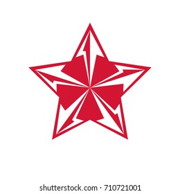 Vector upward trend of business development. Company multiple concept. Spread abstract arrow isolated on  white background.