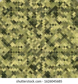 Vector Urban Camouflage Background. Army Abstract Modern Military Pattern. Green Pixel Fabric Textile Print for Uniforms and Weapons.