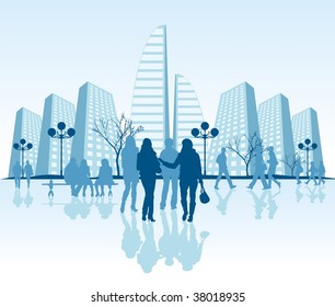 Vector urbano (perfiles de color CMYK)