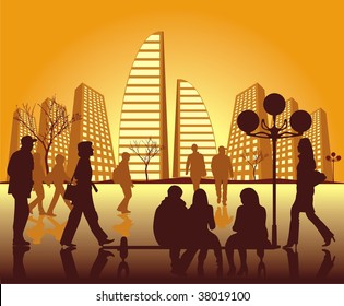 Vector urbano (perfiles de color CMYK)