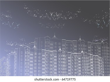 Vector Urban graphic background (see jpg version in my portfolio)