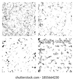 Image vectorielle abstraite grunge abstrait, arrière-plan noir et points inégaux sur fond blanc. Mur en pâte dure. Une dispersion de petits taches, arrière-plan texturé. Pour la conception de bannières, prospectus, affiches
