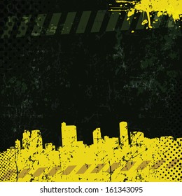 vector urban grunge background with copy space