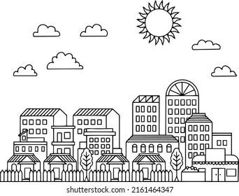 Diseño de esquema del día del paisaje urbano vectorial