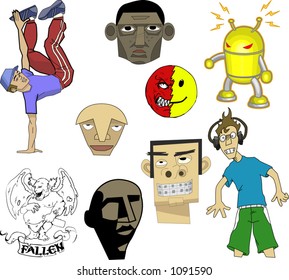 vector urban motifs/ stencils.