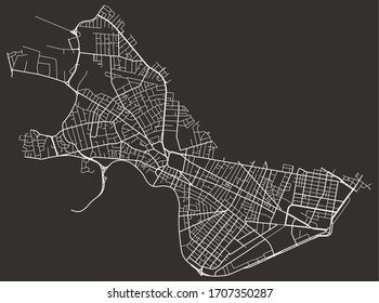 Vector Urban Road Map Of Streets Of Cambridge, Massachusetts, USA