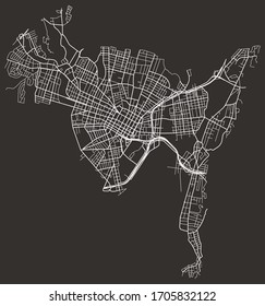 Stadtplan der Vektorillustration in New Haven, Connecticut, USA